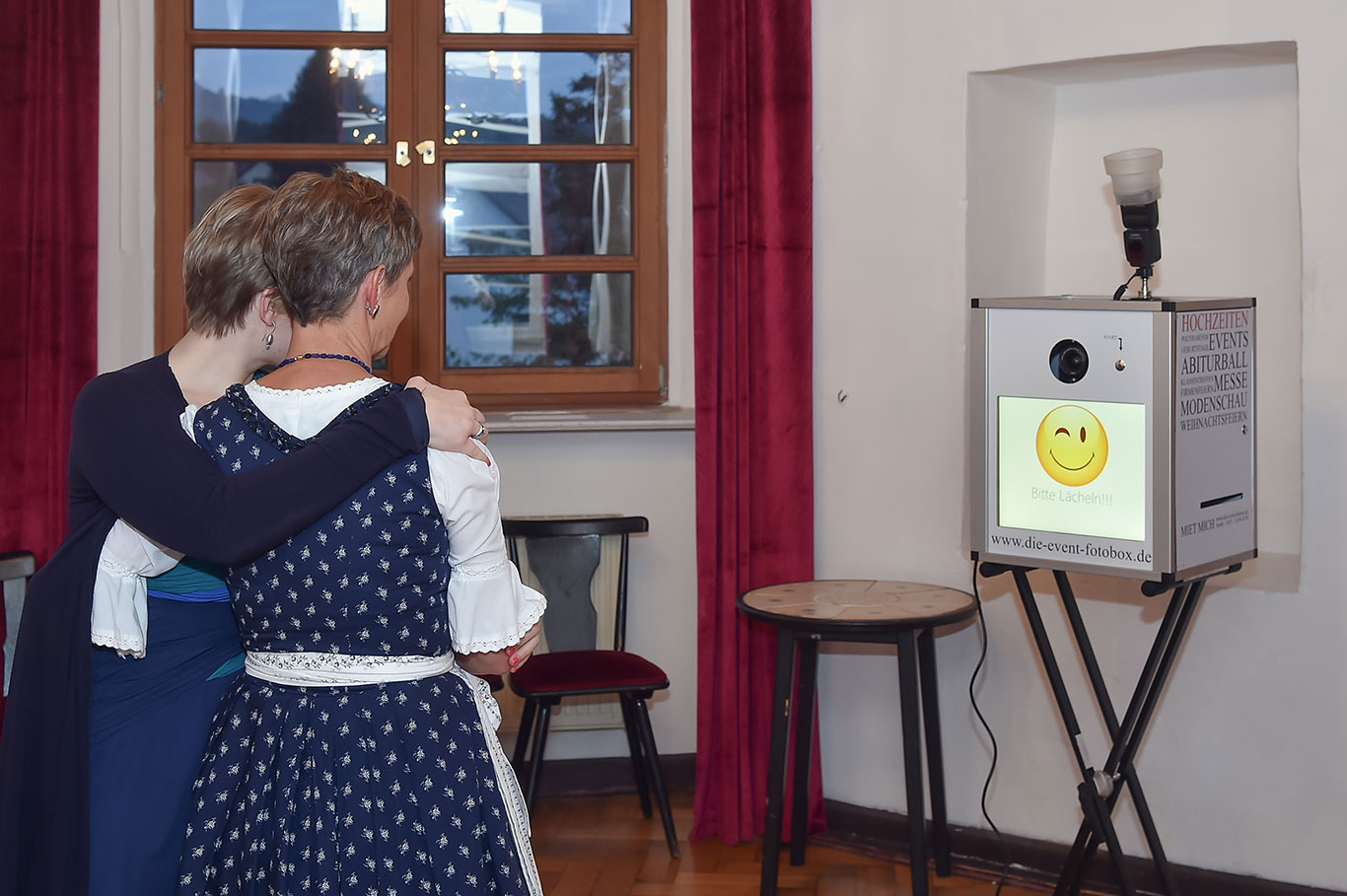 Fotobox bei einer Familienfeier im Einsatz